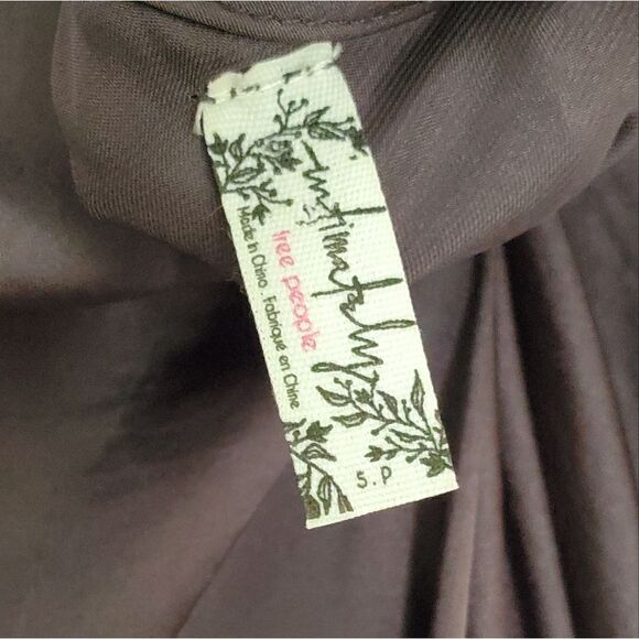 Free People Purple Satin Simply Sensual Maxi Length High Slit Slip Dress Size S - Picture 4 of 7